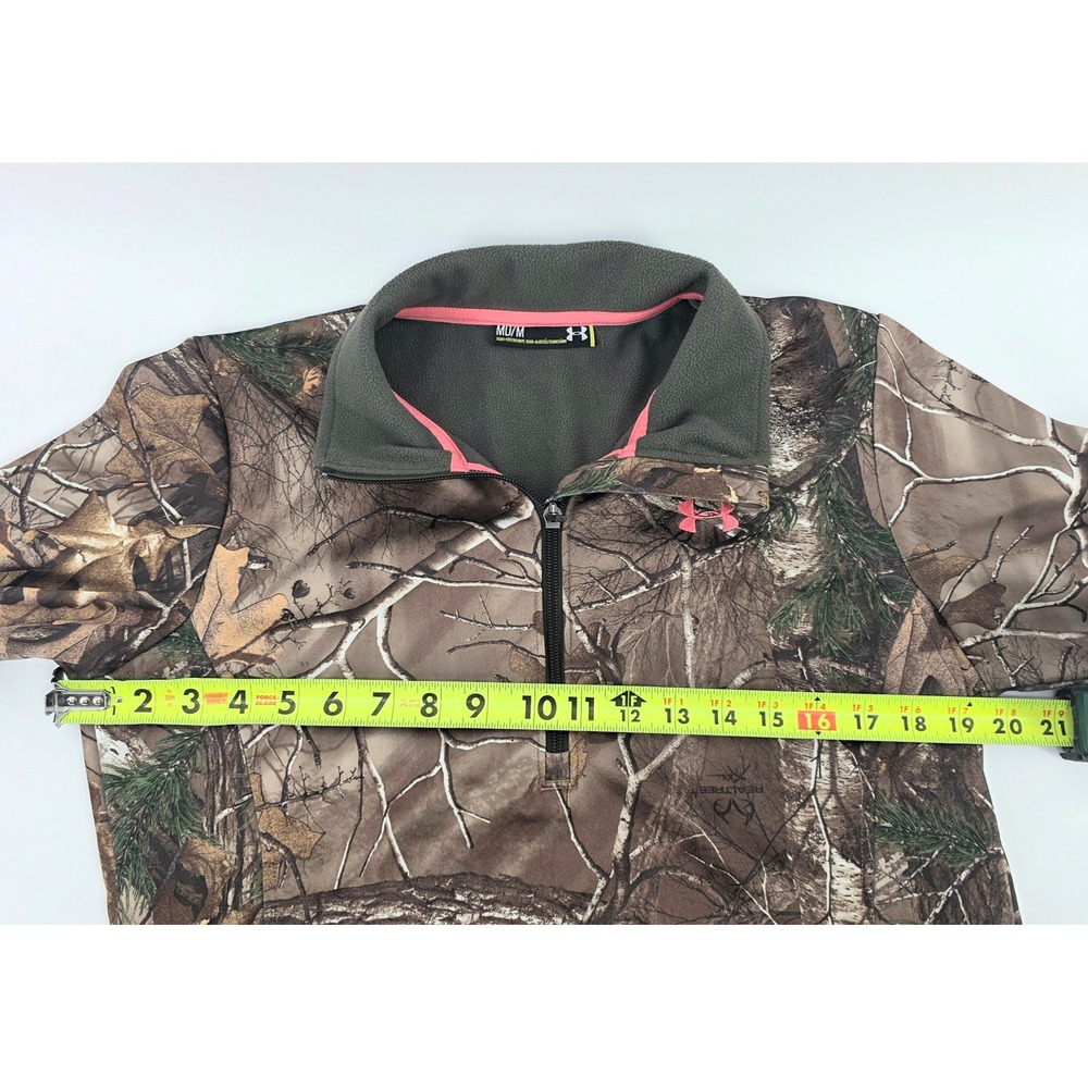 Under Armour Realtree Xtra Quarter Zip Pullover Sweatshirt Womens Size M Camo - Picture 4 of 8